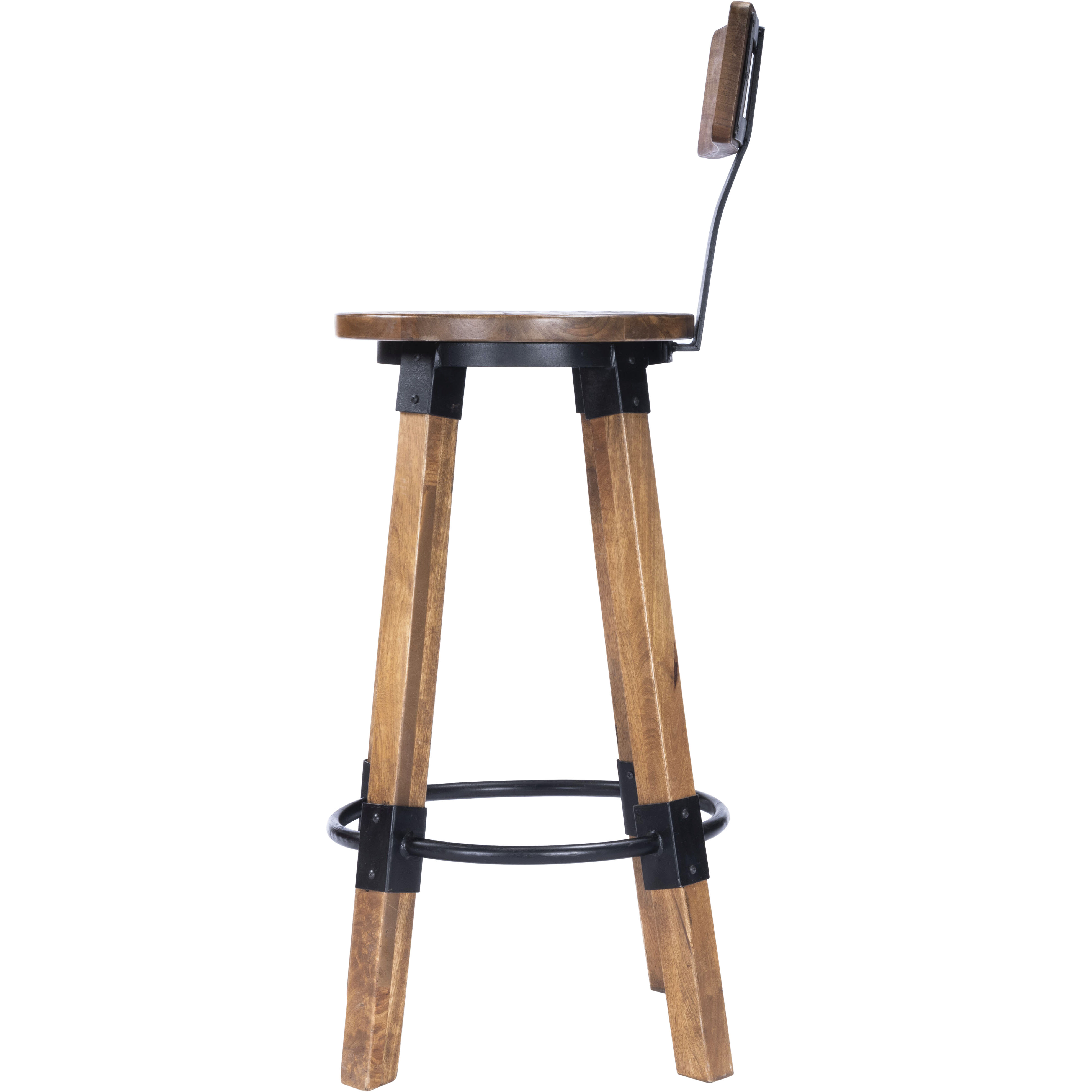 Masterson Wood & Metal Bar Stool