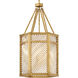 Lisa McDennon Sura 4 Light 16 inch Distressed Brass Pendant Ceiling Light