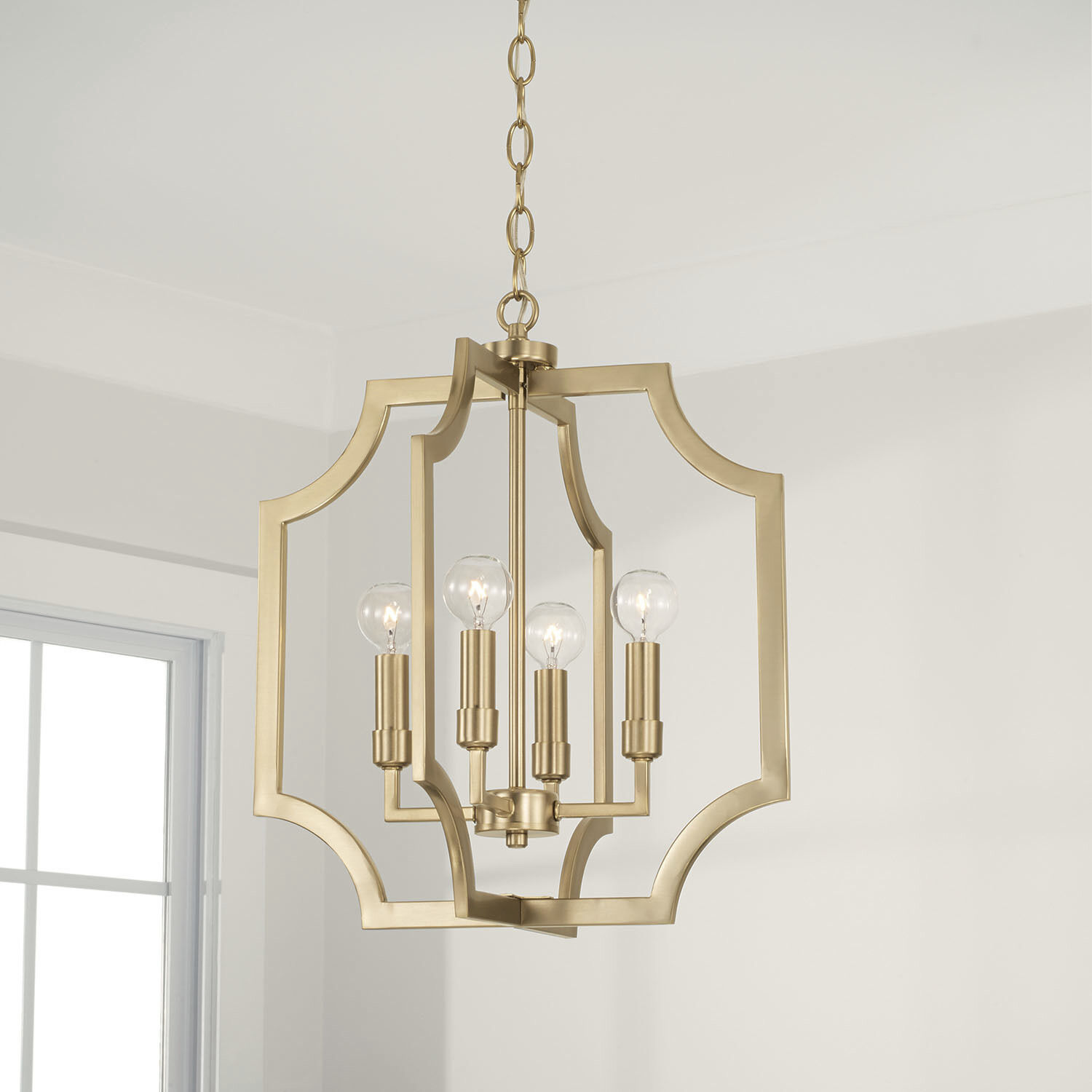 Courtney 4 Light 16 inch Matte Brass Foyer Ceiling Light