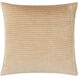 Cotton Velvet Stripes 20 X 20 inch Tan Accent Pillow