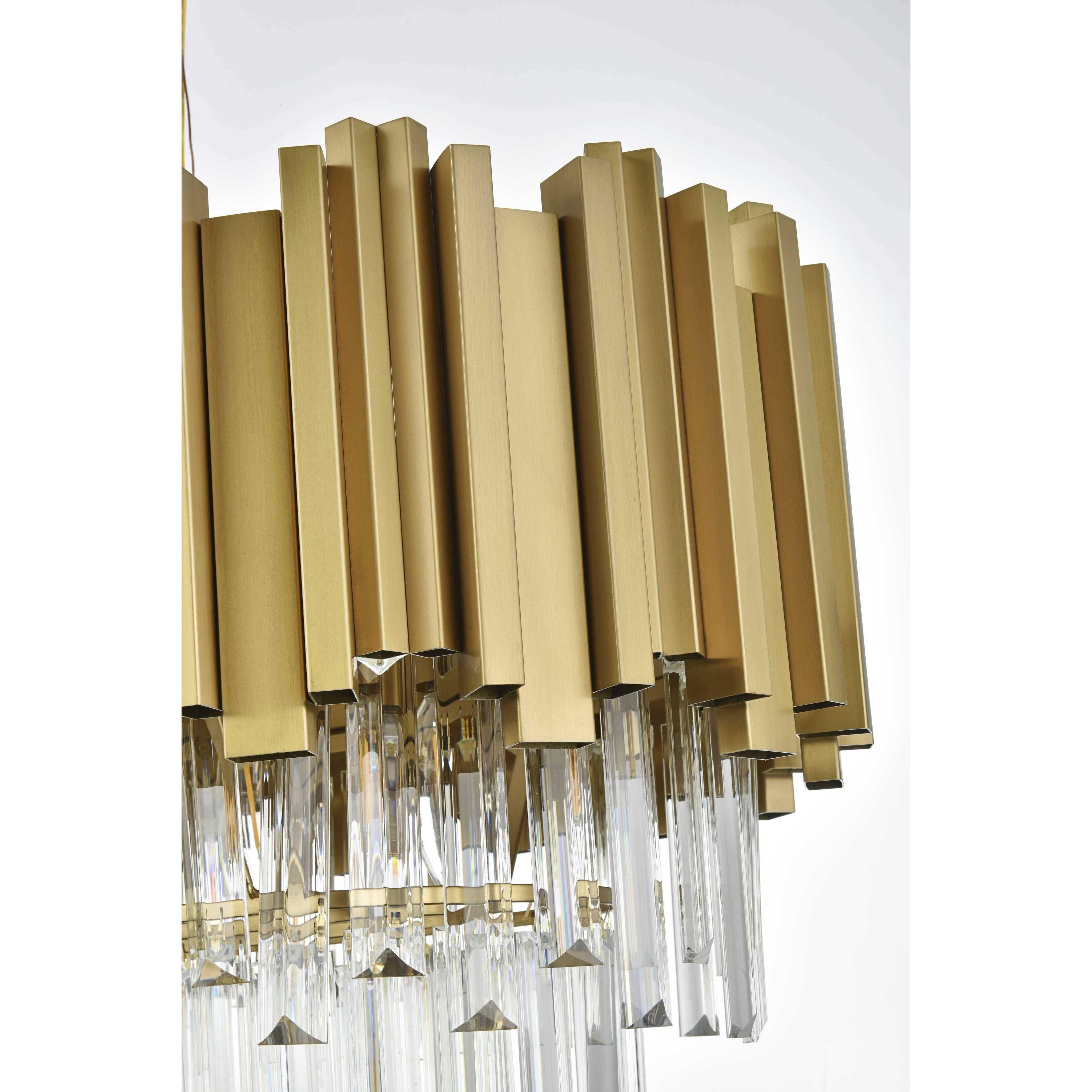 Willow 9 Light 14 inch Satin Gold Chandelier Ceiling Light