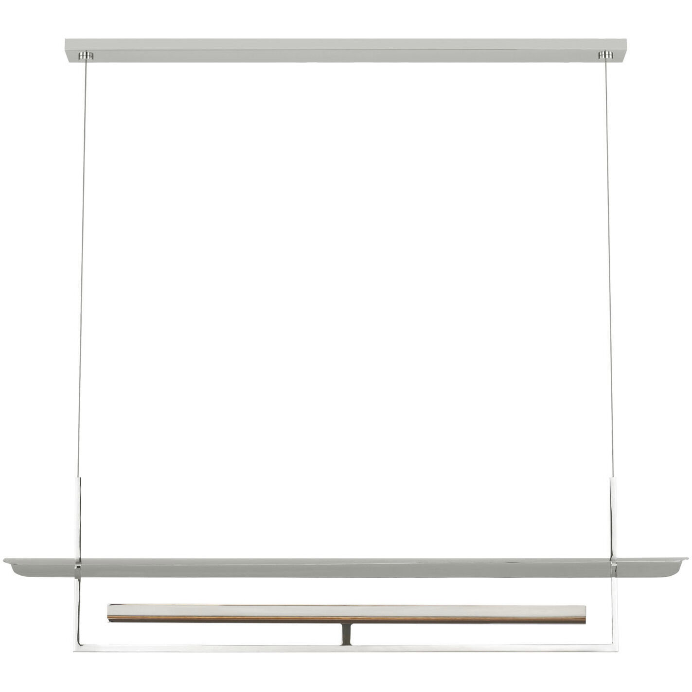 Ian K. Fowler Tristan LED 54 inch Polished Nickel Reflector Linear Chandelier Ceiling Light