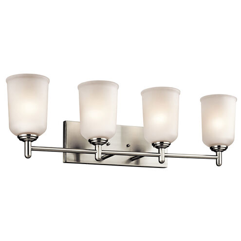 Shailene 4 Light 30 inch Brushed Nickel Wall Mt Bath 4 Arm Wall Light