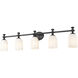 Orion 5 Light 40.25 inch Matte Black Bath Vanity Light Wall Light