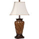 Signature 3 inch 75 watt Toffee Wood Table Lamp Portable Light