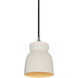 Radiance Collection 1 Light 8 inch Matte White with Champagne Gold Pendant Ceiling Light