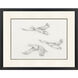 Mallard Duck Sketch Black and Beige and Gray Framed Art