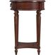 Jules 1-Drawer Round End Table in Medium Brown