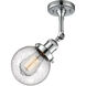 Franklin Restoration Beacon 1 Light 6 inch Polished Chrome Semi-Flush Mount Ceiling Light in Seedy Glass, Franklin Restoration