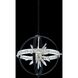 Angelo 6 Light 23 inch Matte Black with Polished Silver Pendant Ceiling Light