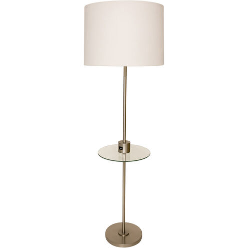 Brandon 59 inch 100 watt Satin Nickel Floor Lamp Portable Light