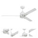 Fuller 52 inch White/Polished Nickel with White Blades Ceiling Fan (Blades Included) in White and Polished Nickel