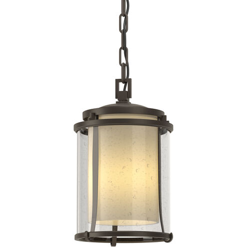 Meridian 1 Light 7.7 inch Coastal Dark Smoke Outdoor Ceiling Fixture
