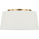 Richard June Hale 3 Light 18 inch Estate Brass Flush Mount Ceiling Light in Standard