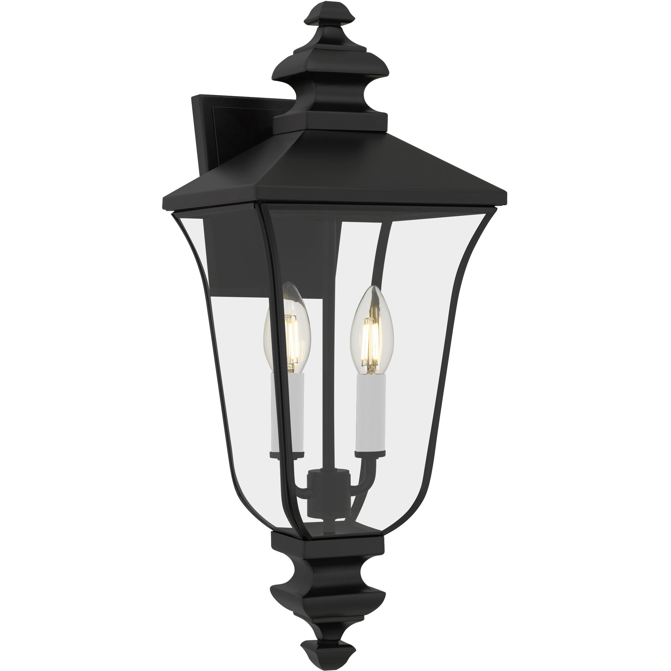 Farley 2 Light 20 inch Matte Black Outdoor Wall Lantern