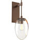 Meteo Incandescent 1 Light 8 inch Burnished Bronze Indoor Sconce Wall Light, Tempo Nebula