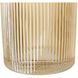 Ribbed Glass 12 inch Vases