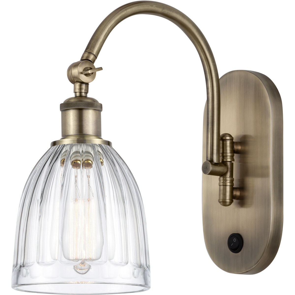 Ballston Brookfield LED 6 inch Antique Brass Sconce Wall Light