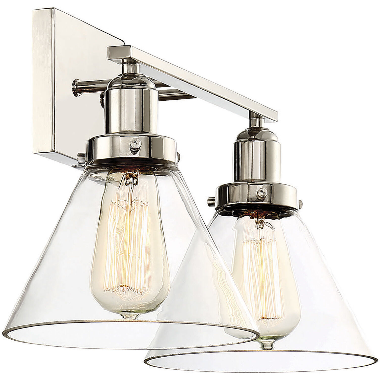 Drake 2 Light 17.75 inch Polished Nickel Bathroom Vanity Light Wall Light, Essentials