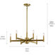 Erzo 6 Light 26 inch Natural Brass Chandelier 1 Tier Medium Ceiling Light, 1 Tier Medium