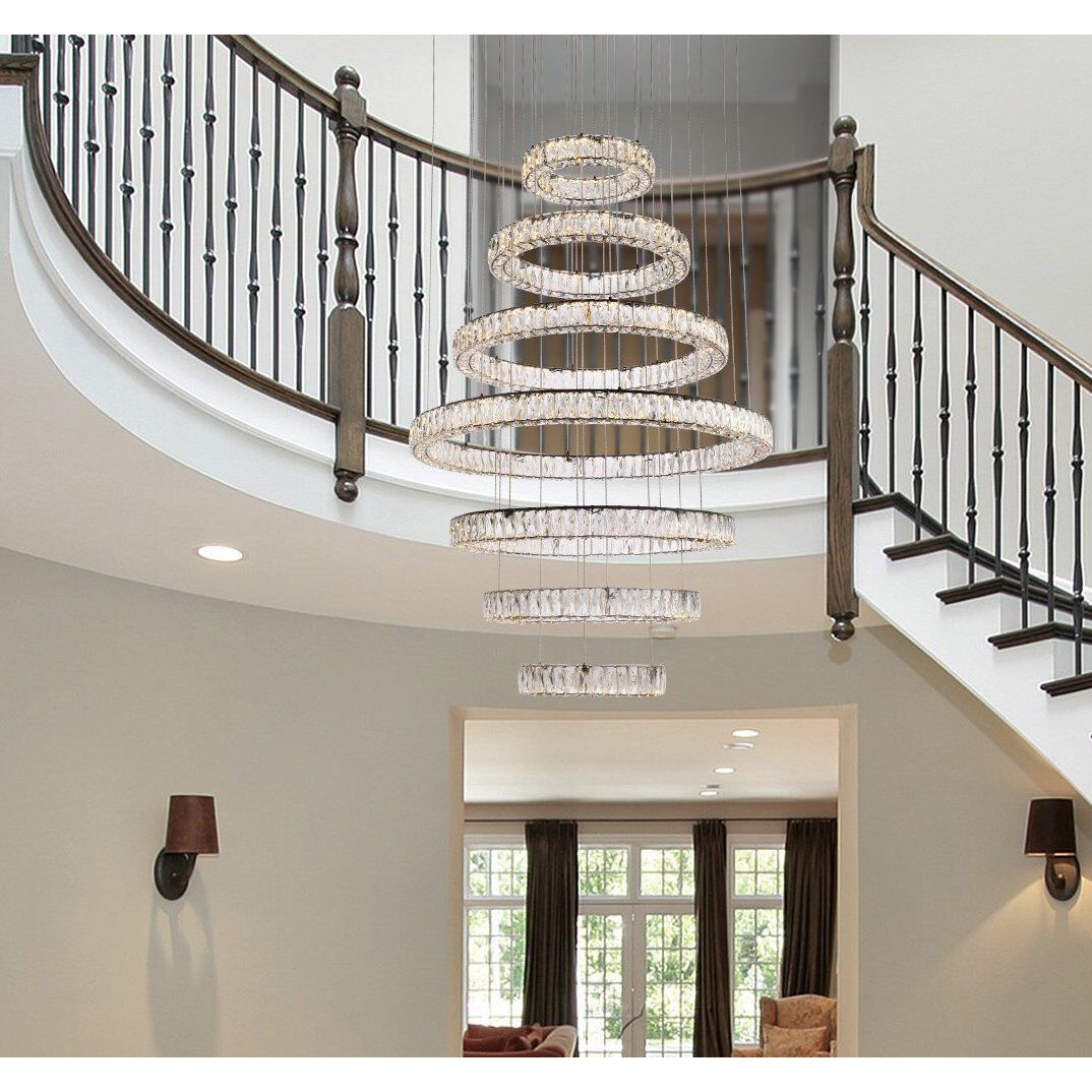 Monroe 7 Light 40 inch Black Chandelier Ceiling Light