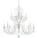 Esmery 12 Light 37 inch Antique Silver Chandelier Ceiling Light in Heritage