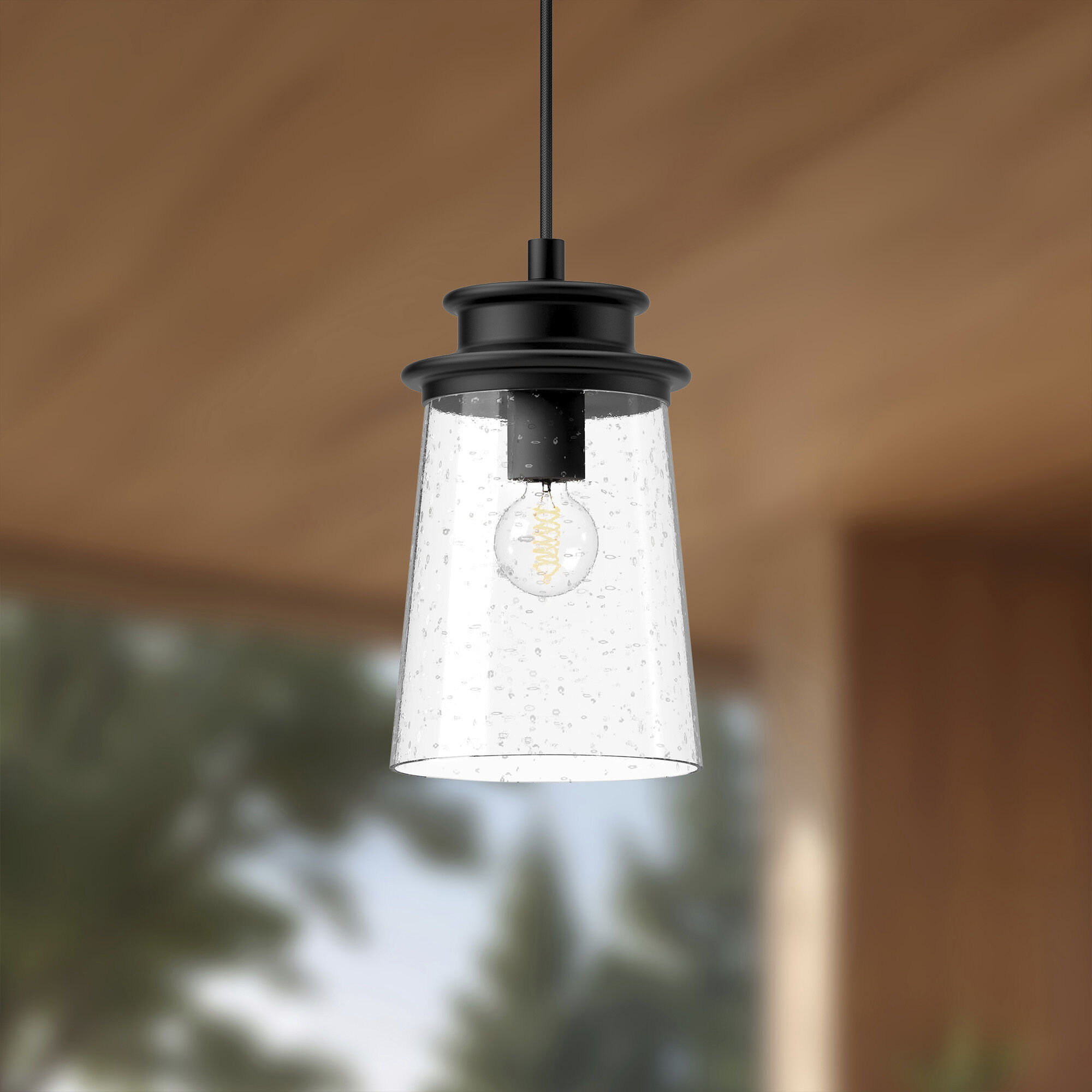 Alora Mood Quincy 1 Light 6 inch Textured Black Exterior Pendant