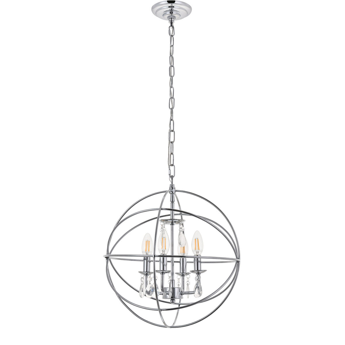 Wallace 4 Light 16 inch Chrome Pendant Ceiling Light