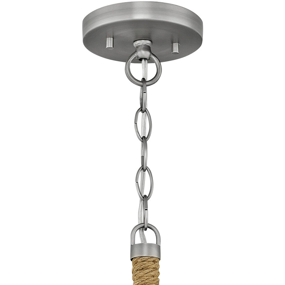Nash 1 Light 10 inch Antique Nickel with Grey Stripe Indoor Pendant Ceiling Light in Antique Nickel/Grey Stripe