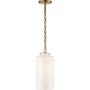 Visual Comfort Thomas O'Brien Katie 1 Light 7 inch Hand-Rubbed Antique Brass Pendant Ceiling Light in White Glass TOB5226HAB/G3-WG - Open Box