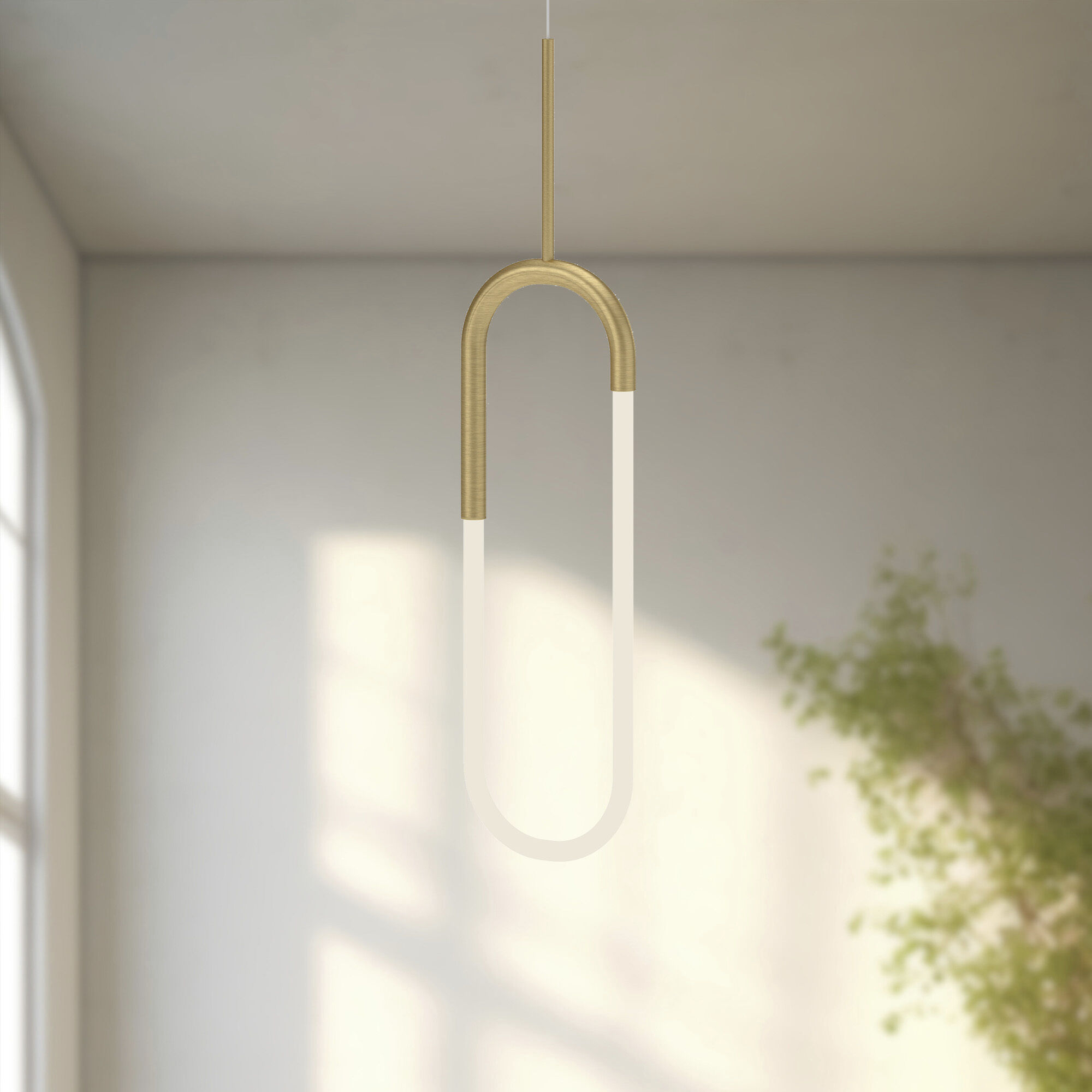 Huron Pendant Ceiling Light in Brushed Gold