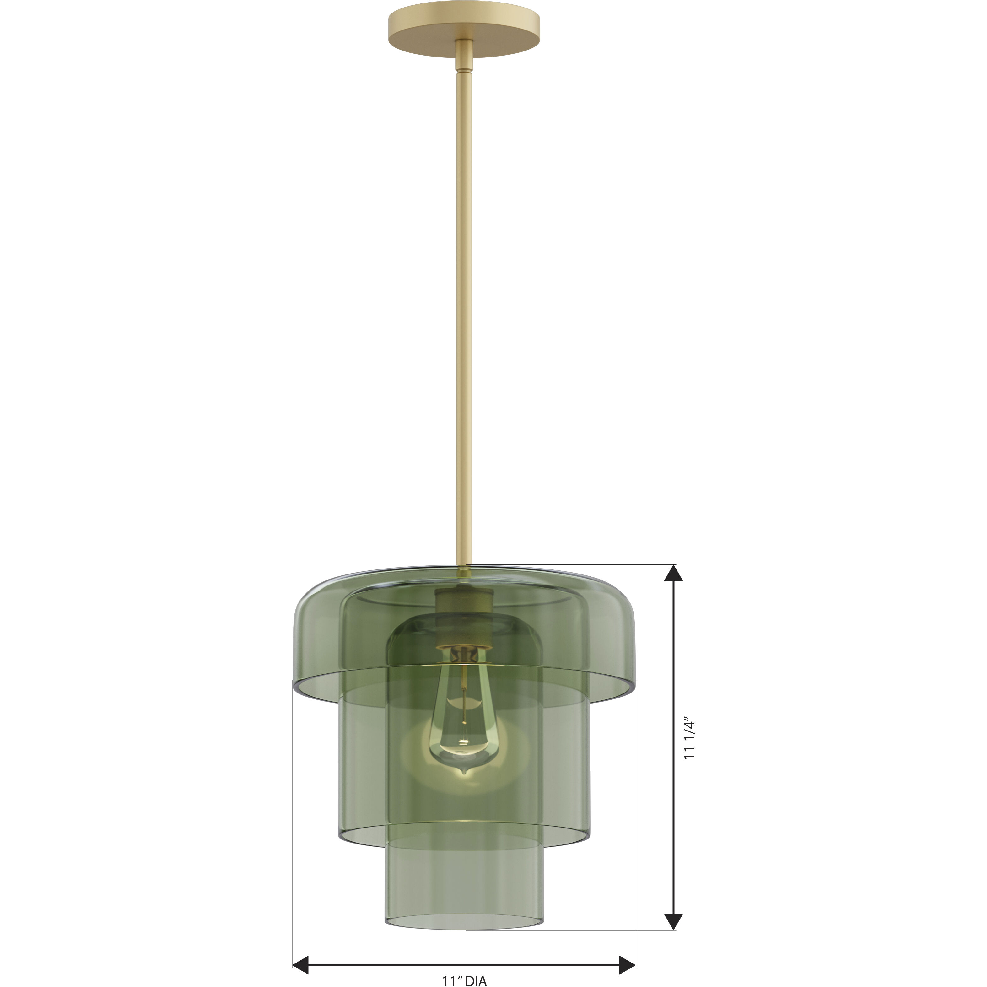 Velique 1 Light 11 inch Legacy Brass Pendant Ceiling Light