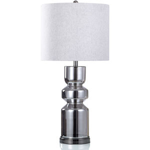 Cameron 31 inch 150.00 watt Nickel Plated/Black Chrome/Silver Table Lamp Portable Light