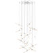 Ballet LED 48.5 inch Bright Satin Aluminum Chandelier Ceiling Light in Add 20 ft. Cord
