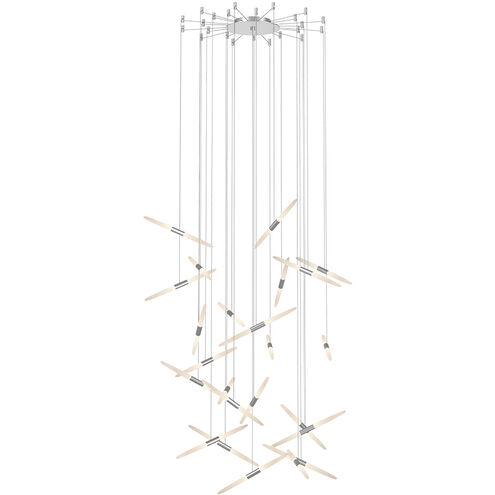 Ballet LED 48.5 inch Bright Satin Aluminum Chandelier Ceiling Light