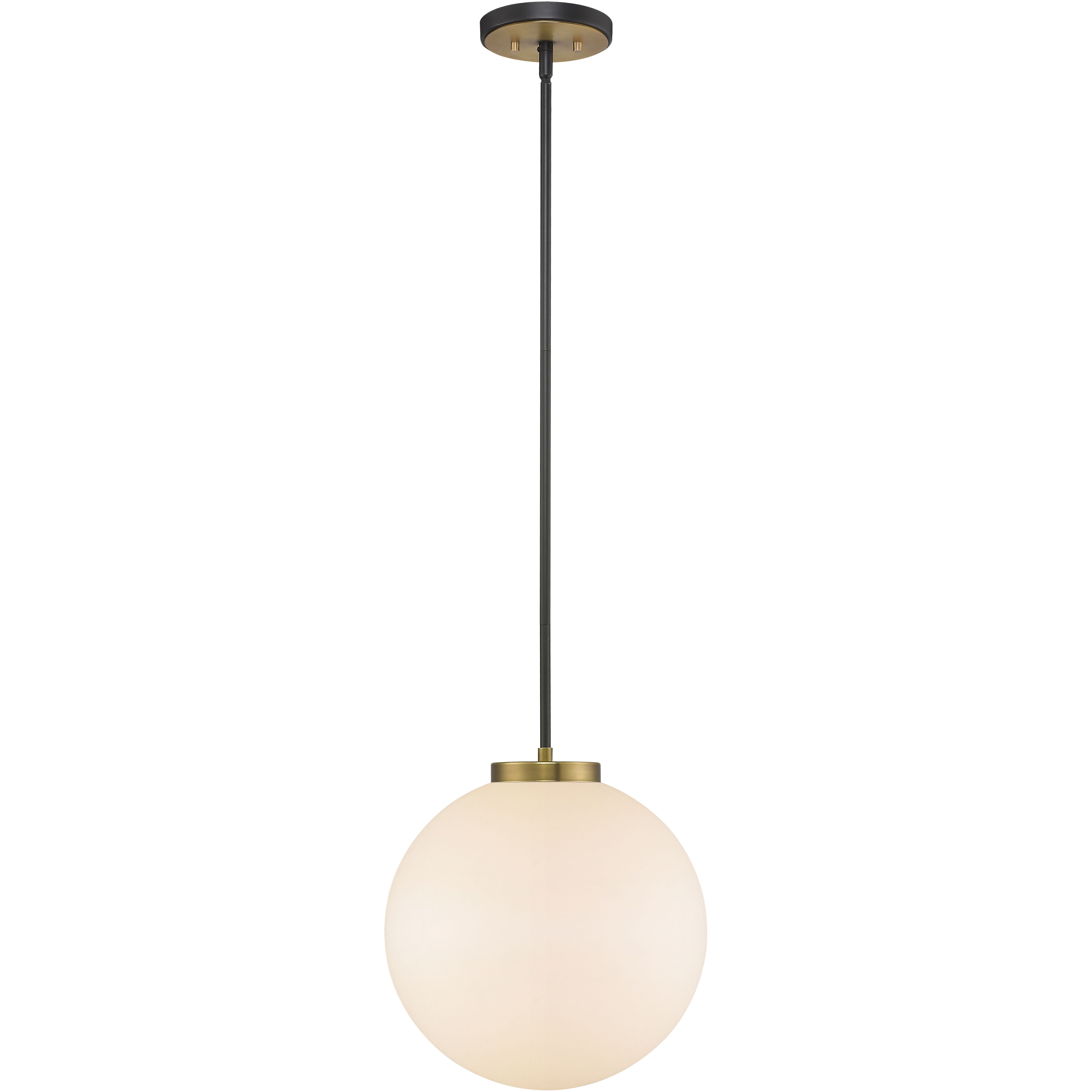 Parsons 1 Light 13.75 inch Matte Black and Olde Brass Pendant Ceiling Light
