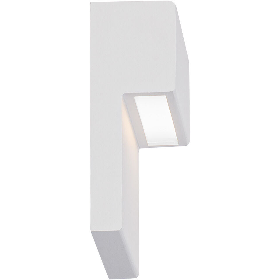 Balance LED 6 inch White Outdoor Wall Light in 3000K, dweLED