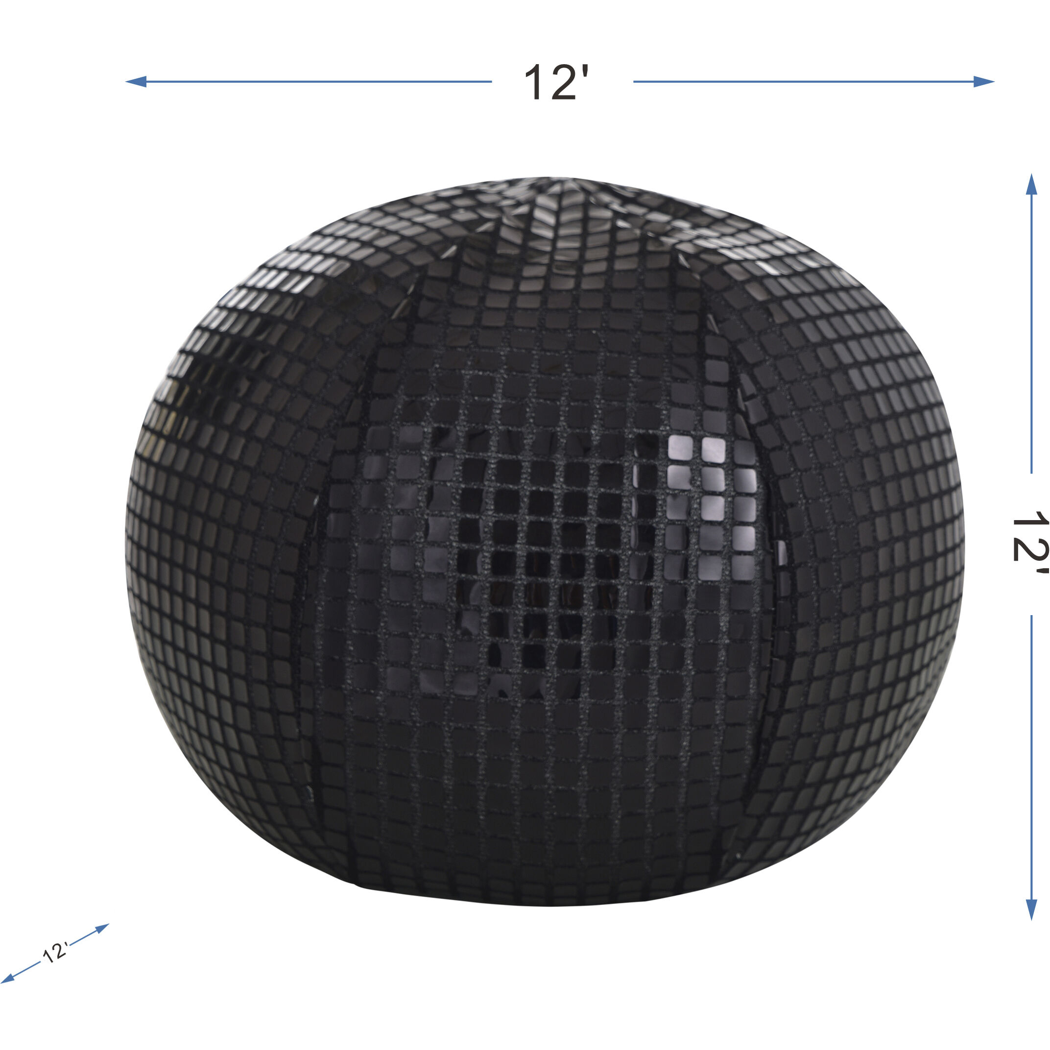 Mirage 12 X 12 inch Black Pillow