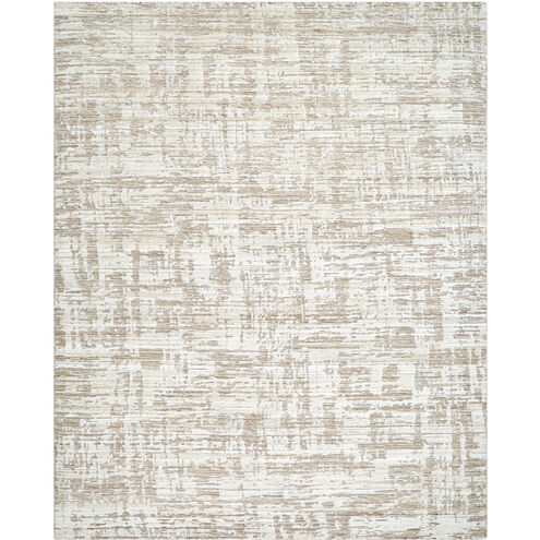 Jackie 120 X 96 inch Light Silver / Off-White / Ash Handmade Rug in 8 x 10