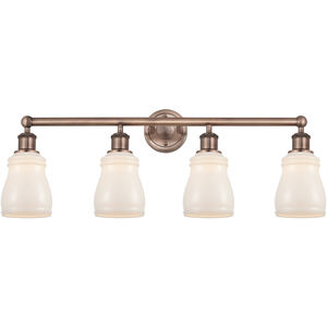 Ellery 4 Light 31.75 inch Antique Copper and White Bath Vanity Light Wall Light