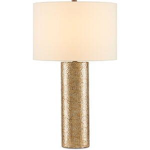 Glimmer 31 inch 150 watt Gold Table Lamp Portable Light