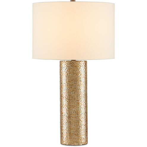 Glimmer 31 inch 150 watt Gold Table Lamp Portable Light
