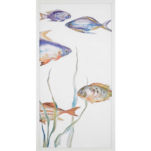 Tropical Paradise Multi and Blue and Orange and White Framed Art
