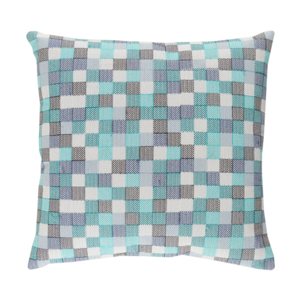 Modular 20 X 20 inch Teal and Denim Pillow
