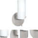 Copa 3 1 Light 5 inch Satin Nickel Mini Sconce Wall Light in Halogen