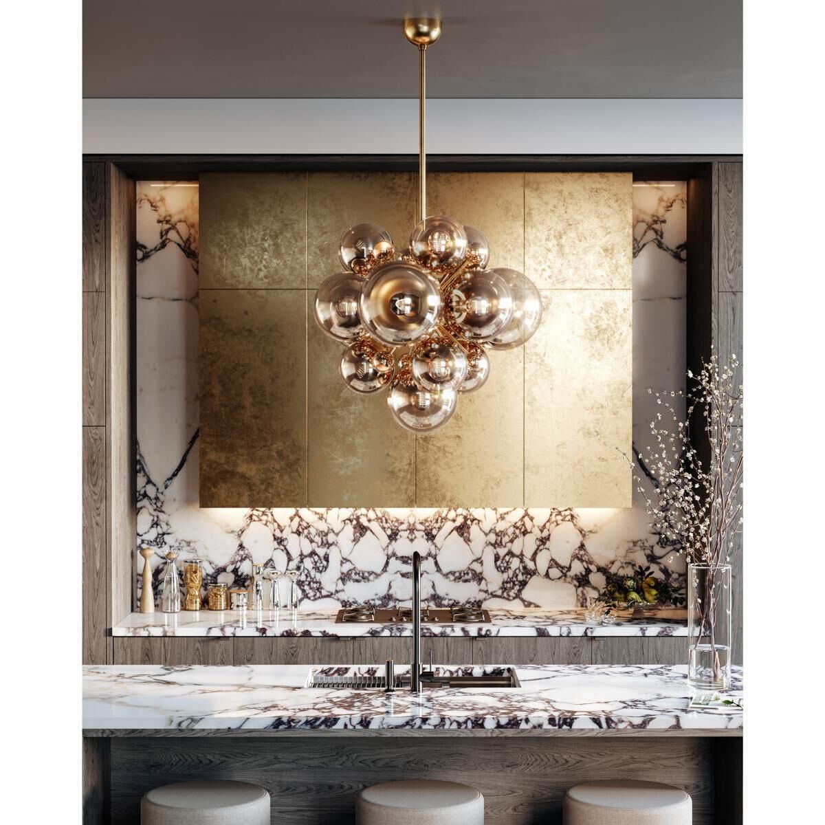 Polished brass ceiling light shop