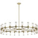 Revolve 42 Light 60.38 inch Clear Glass/Natural Brass Chandelier Ceiling Light