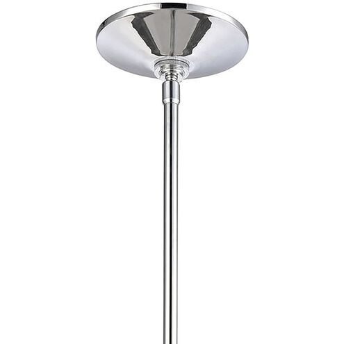 Modley 1 Light 6 inch Polished Chrome with Aqua and Clear Mini Pendant Ceiling Light