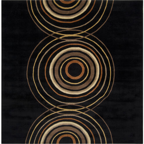 Forum 117 X 117 inch Black, Dark Brown, Tan, Camel, Peach, Khaki, Wheat Rug