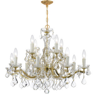 Maria Theresa 12 Light 30 inch Gold Chandelier Ceiling Light in Clear Hand Cut